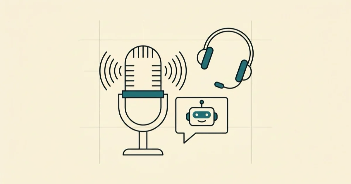 Asistente de voz IA atendiendo a un cliente desde el móvil con ondas de sonido turquesa
