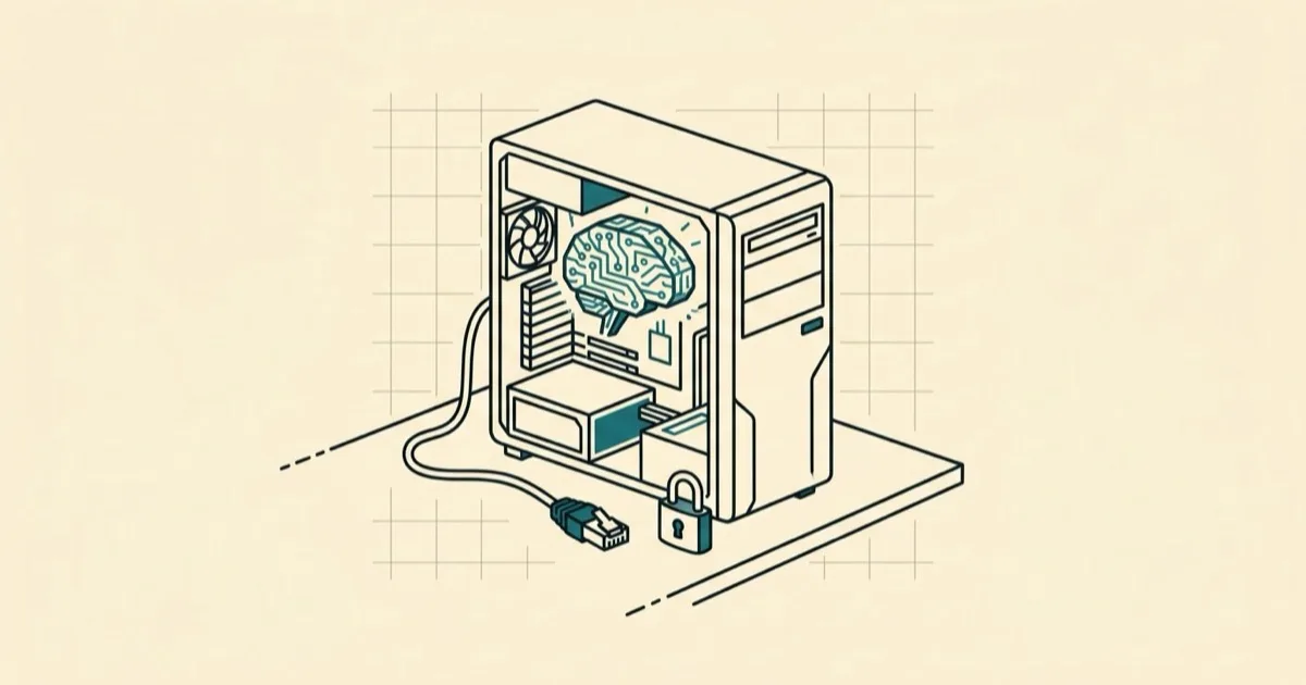 IA local corriendo dentro de un computador de escritorio, sin conexión a la nube